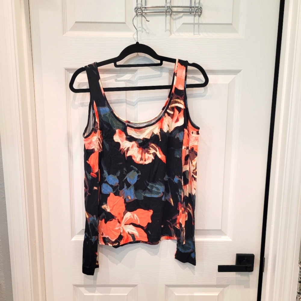 Guess, long sleeve off the shoulder, lightweight top, medium
